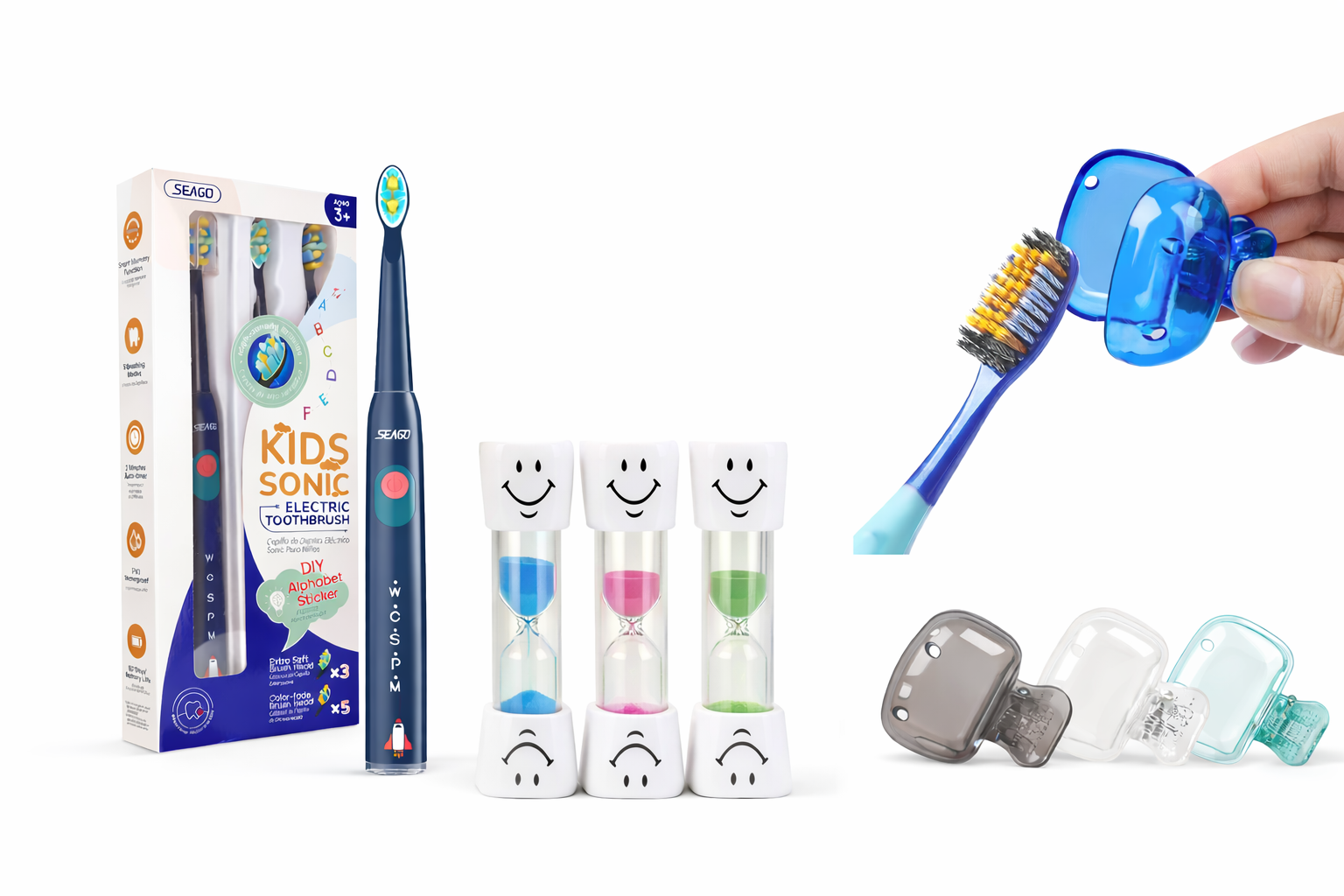 Rocket Brush, Timer & Heads Bundle