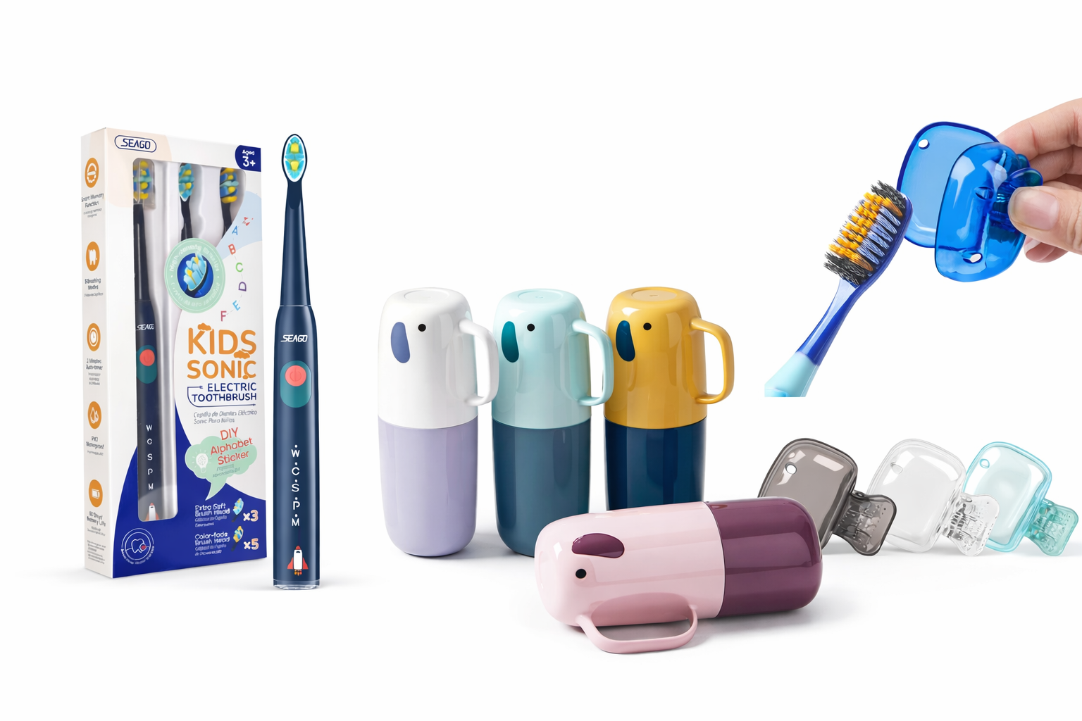 Rocket Brush, Carry Case & Heads Bundle