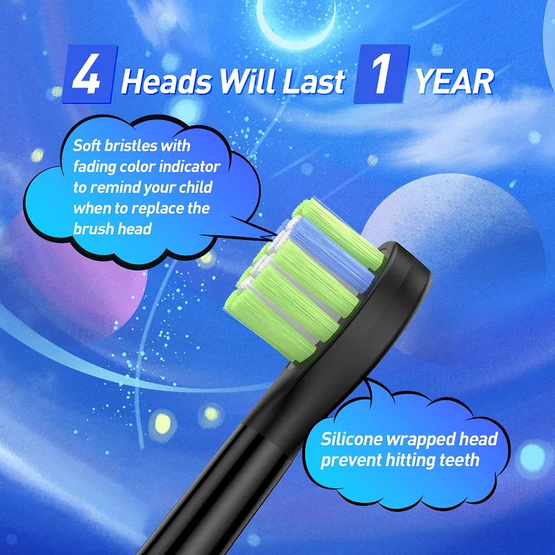 Kids Personalised Electric Toothbrush & 3 Heads