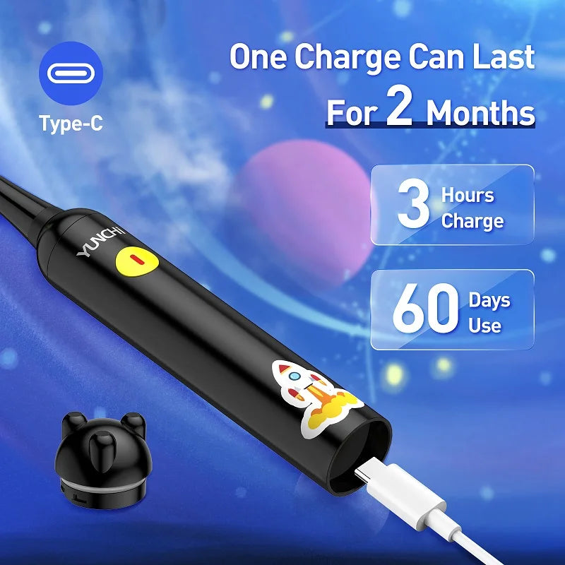 Kids Personalised Electric Toothbrush & 3 Heads
